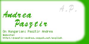 andrea pasztir business card